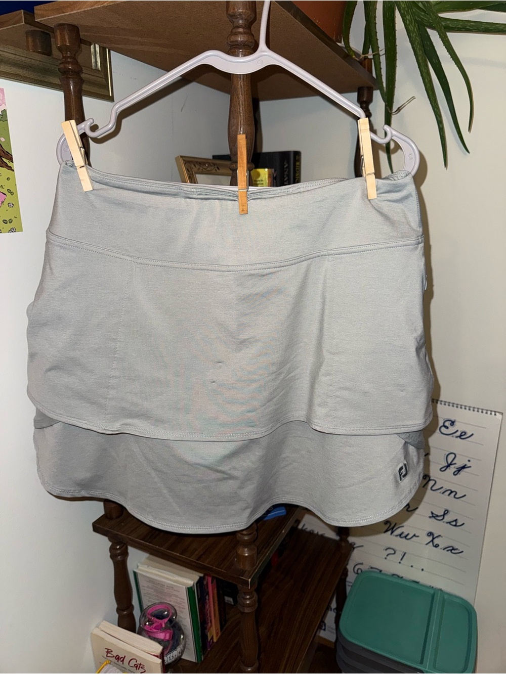Light Gray Women’s Athletic Skort - with back pocket